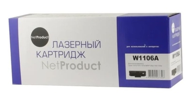Картридж NetProduct (N-W1106A) для HP Laser 107a/107r/MFP135a/135r/135w/137, 1K (без чипа)